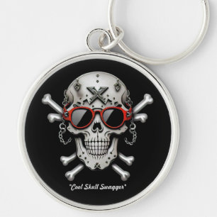 "Cool Crossbones Artwork" Keychain