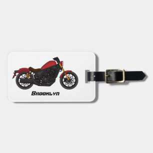 Cool cruiser style motorcycle luggage tag