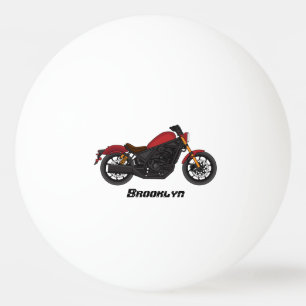 Cool cruiser style motorcycle ping pong ball