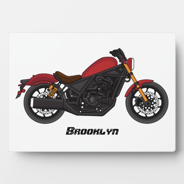 Cool cruiser style motorcycle  plaque (Front)