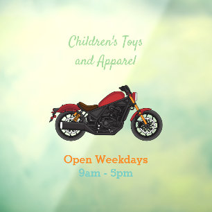 Cool cruiser style motorcycle window cling