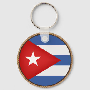 Cool Cuba Flag Seal Keychain