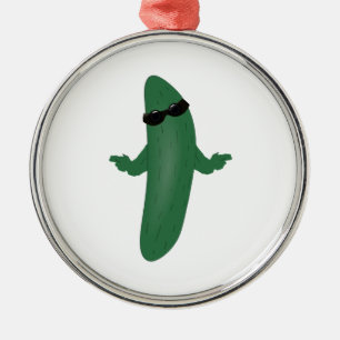 Cool Cucumber Metal Ornament