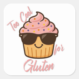 Cool Cupcake  Square Sticker