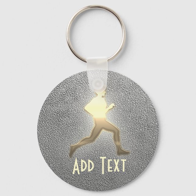 Cool Custom Athletics Jogger Sport Keychain (Front)