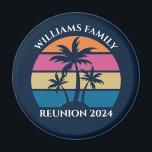 Cool Custom Beach Party Blue Palm Trees Magnet<br><div class="desc">These cute beach party blue magnets are perfect for a summer family reunion at a tropical island. Personalize this fun palm tree keepsake for a coastal event with friends or family.</div>