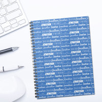 Cool Custom Blue Name Font Collage