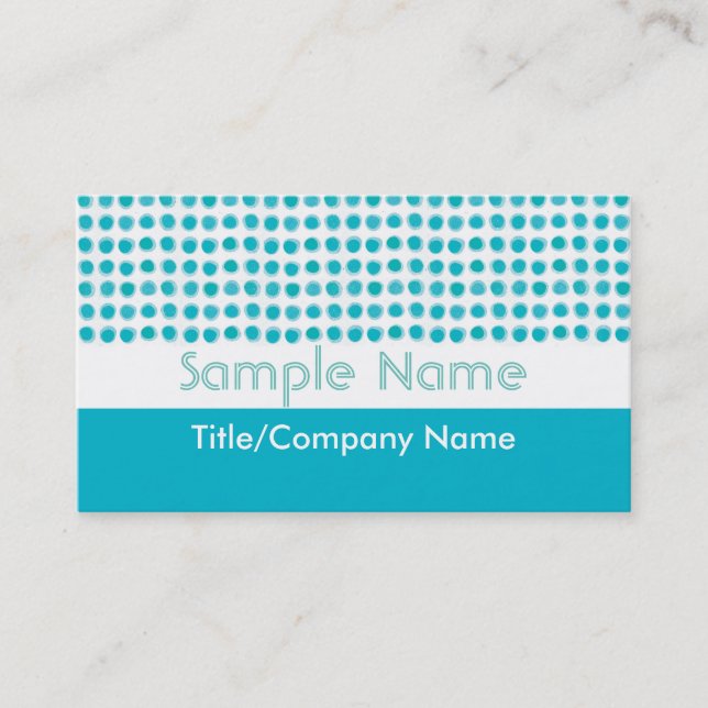 cool custom business card  original design in blue (Front)