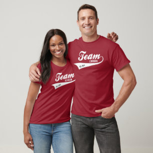 Cool Custom Family Team Name Retro Sports Logo T-Shirt