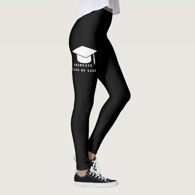 Cool Custom Graduation Print Leggings Womens (Right)