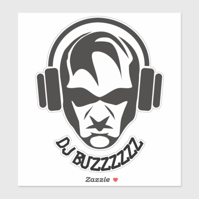 Cool custom name DJ sticker (Sheet)