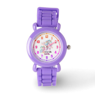 Cool Custom Name Rainbow Unicorn Watch