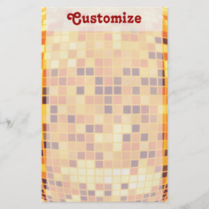 Cool Custom Retro Golden Disco Ball  Stationery