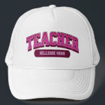 Cool Custom School Modern Teacher Trendy Stylish Trucker Hat<br><div class="desc">Stand out as a modern,  stylish teacher with this cool custom trucker hat! Trendy design that screams professionalism and flair. Elevate your classroom vibe!</div>