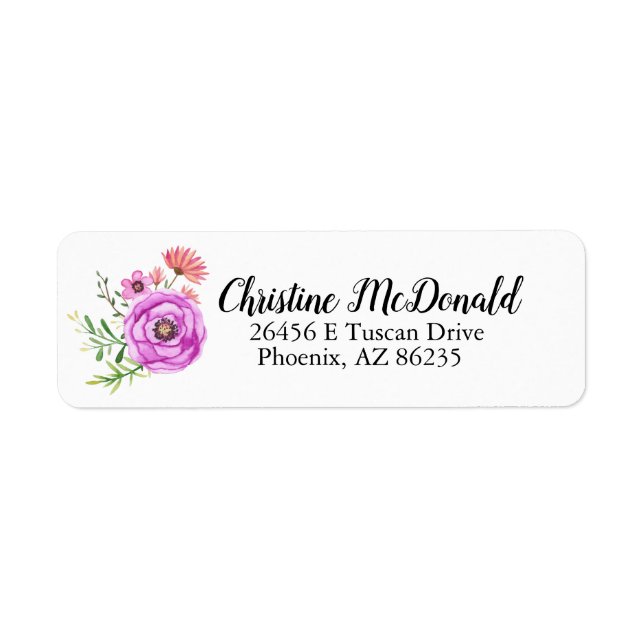 Cool Custom Spring floral Retourner l'adresse Étiq (Devant)
