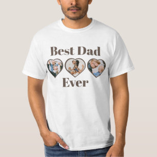 Cool custom text heart shaped photo collage T-Shirt