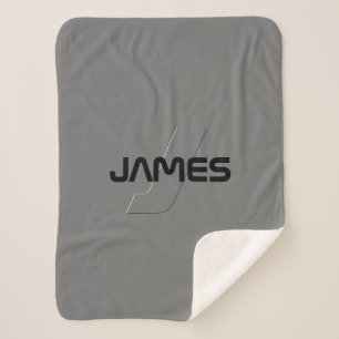 Cool Customizable Name & Monogram Clothing Sherpa Blanket