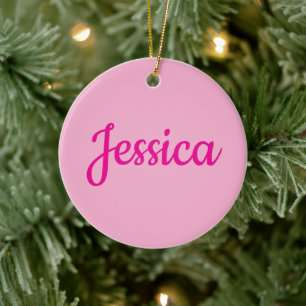 Cool Customizable Text Ceramic Ornament