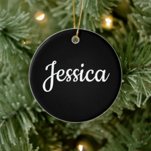 Cool Customizable Text Ceramic Ornament