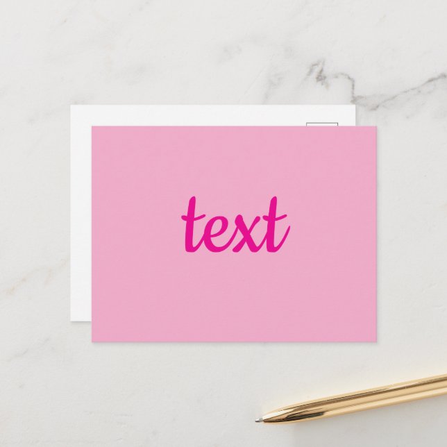 Cool Customizable Text Postcard (Front/Back In Situ)