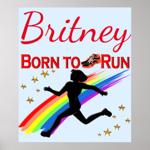 COOL CUSTOMIZED BORN TO RUN TRACK POSTER