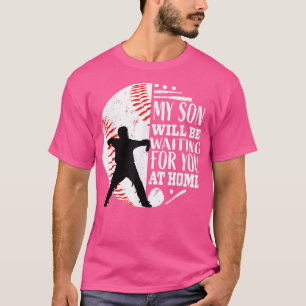 Cool Cute Baseball Catcher Mom Dad Son Parents Quo T-Shirt