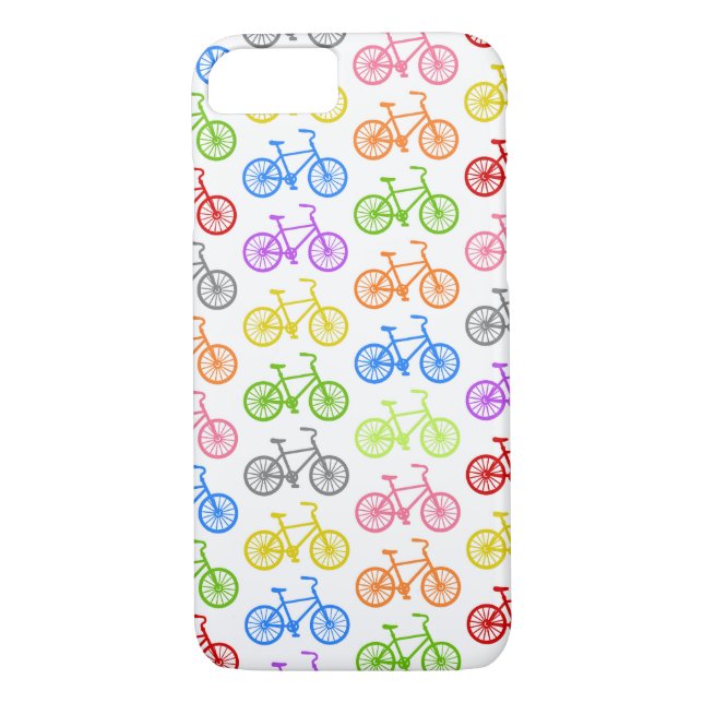 Cool cute bicycle pattern colourful seamless bikes Case-Mate iPhone case (Back)