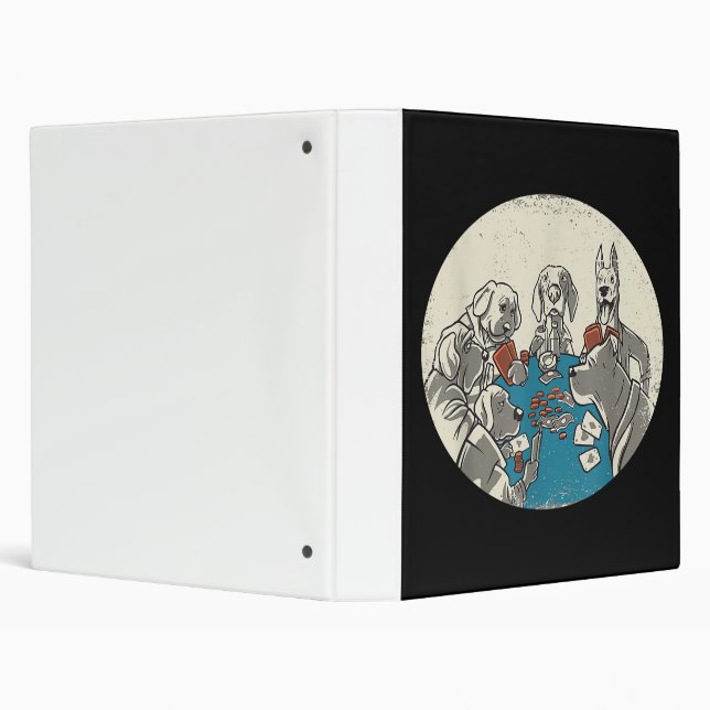 Cool Cute Dogs Playing Cards Poker Texas Holdem Binder (Background)
