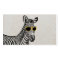 Cool cute funny zebra sketch with trendy glasses