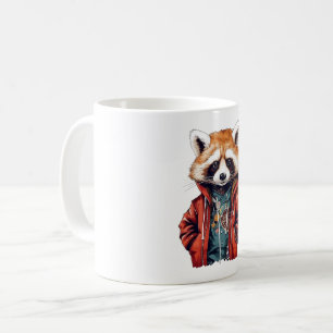 Cool cute little raccoon coffee mug