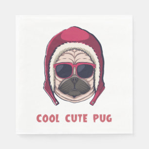 Cool Cute Pug Napkin