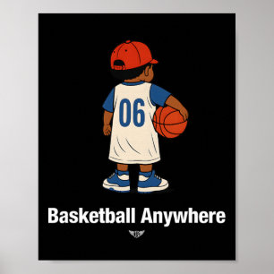 Cool Cute Sketll Anywhere With A Sketll Kid Player Poster