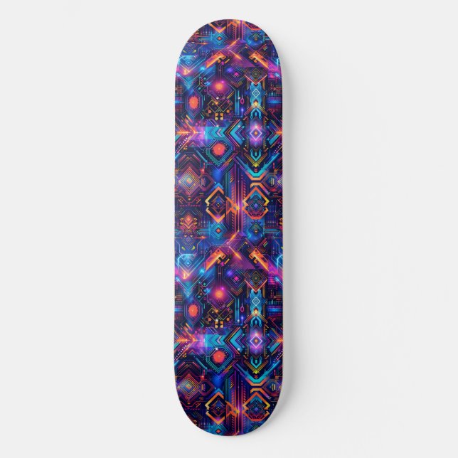 Cool Cyberpunk Anime Japonais Design Skateboard (Recto)