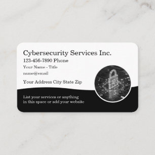 Cool Cybersecurity Theme Business Cards
