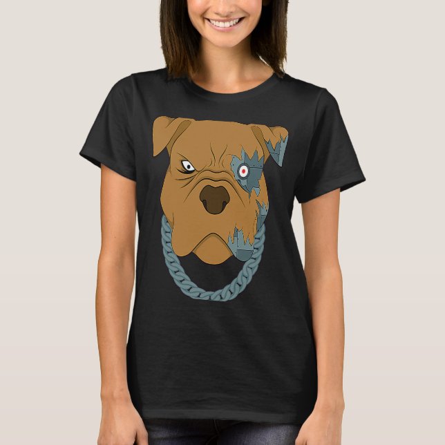 cool cyborg dog  android dog  robot dog  cute T-Shirt (Front)