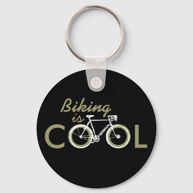 cool cycle, biking keychain (Front)