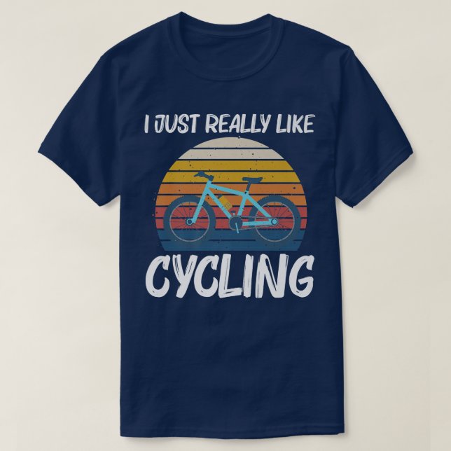Cool Cycling Design For Men Women Biking Bicycle C T-Shirt (Design Front)