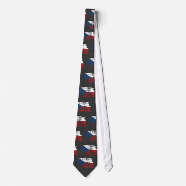 Cool Czech flag design Tie (Front)