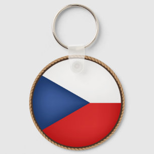 Cool Czech Republic Flag Seal Keychain