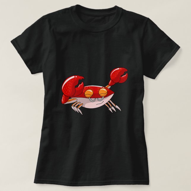 Cool Dabbing Crab 2Funny Dancer Sea Creature Lover T-Shirt (Design Front)