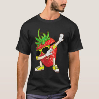 Cool Dabbing Strawberry Funny Love Dancer Sweet Fr T-Shirt