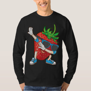 Cool Dabbing Strawberry Funny Love Dancer Sweet Fr T-Shirt