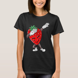 Cool Dabbing Strawberry Funny Love Dancer Sweet Fr T-Shirt