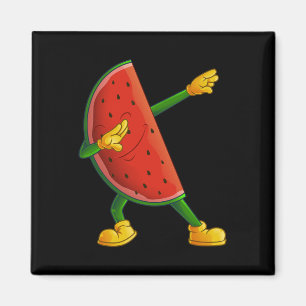 Cool Dabbing Watermelon Funny Fruit Dancing Athlet Magnet