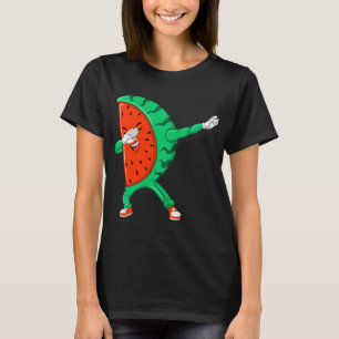 Cool Dabbing Watermelon Funny Fruit Dancing Athlet T-Shirt