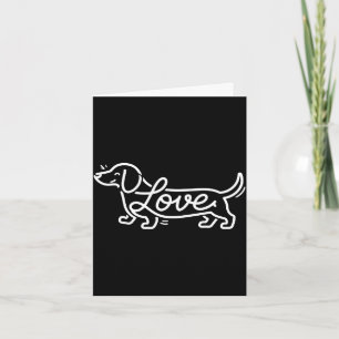 Cool dachshund design for men women wiener dog card