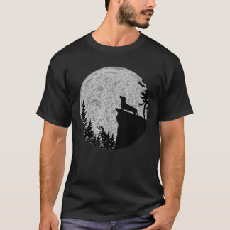 Cool Dachshund Full moon Dog Lover T-Shirt