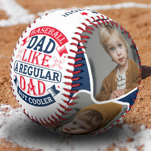 Cool Dad 4 Photo Collage Father Gift Baseball