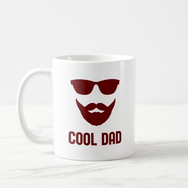 Cool Dad Best DAD Ever stylish fun gift for father Coffee Mug (Left)