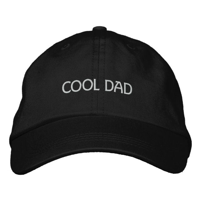 COOL DAD Customizable Text and Colours Embroidered Hat (Front)